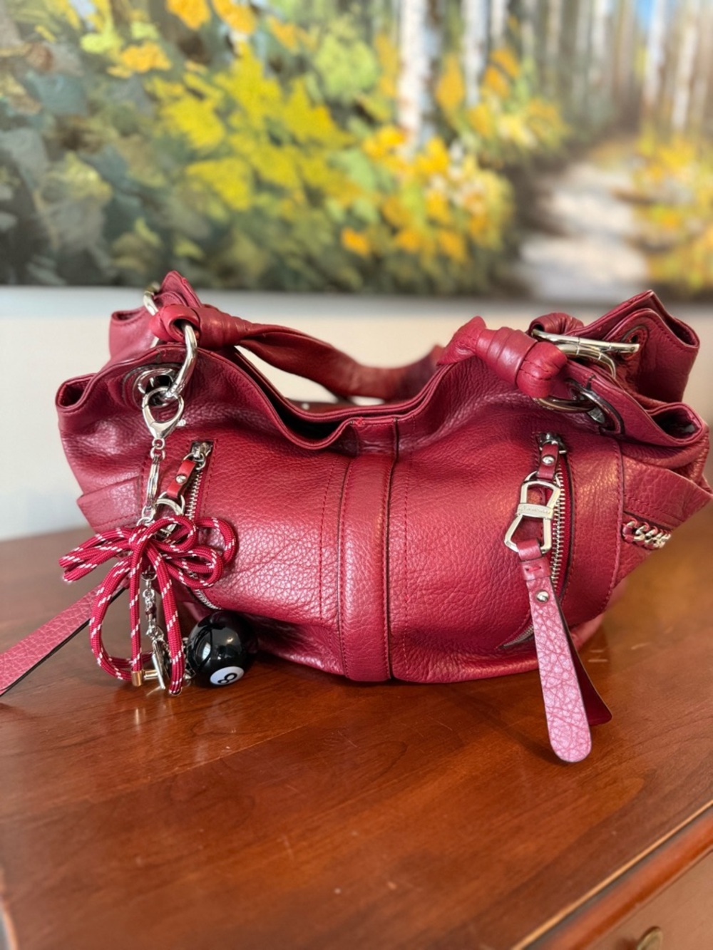 🔥 Y2K Slouchy Red Leather Bag | B. Makowsky | Leopard Lining |
Statement Tote 🔥 - Picture 3 of 15